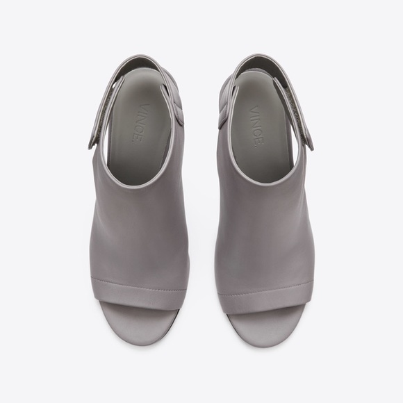 Vince Truffle Le Faye Leather Peep Toe Booties - Picture 3 of 10